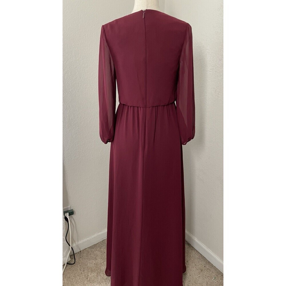 JJ’s House Burgundy Long Bridesmaid Gown Floor Length Dress NWT Sz 4 NO BELT - Picture 6 of 12